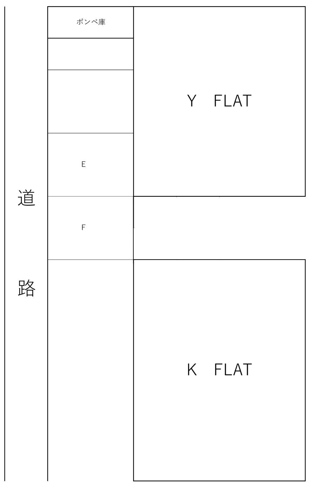 Y FLATの駐車配置図