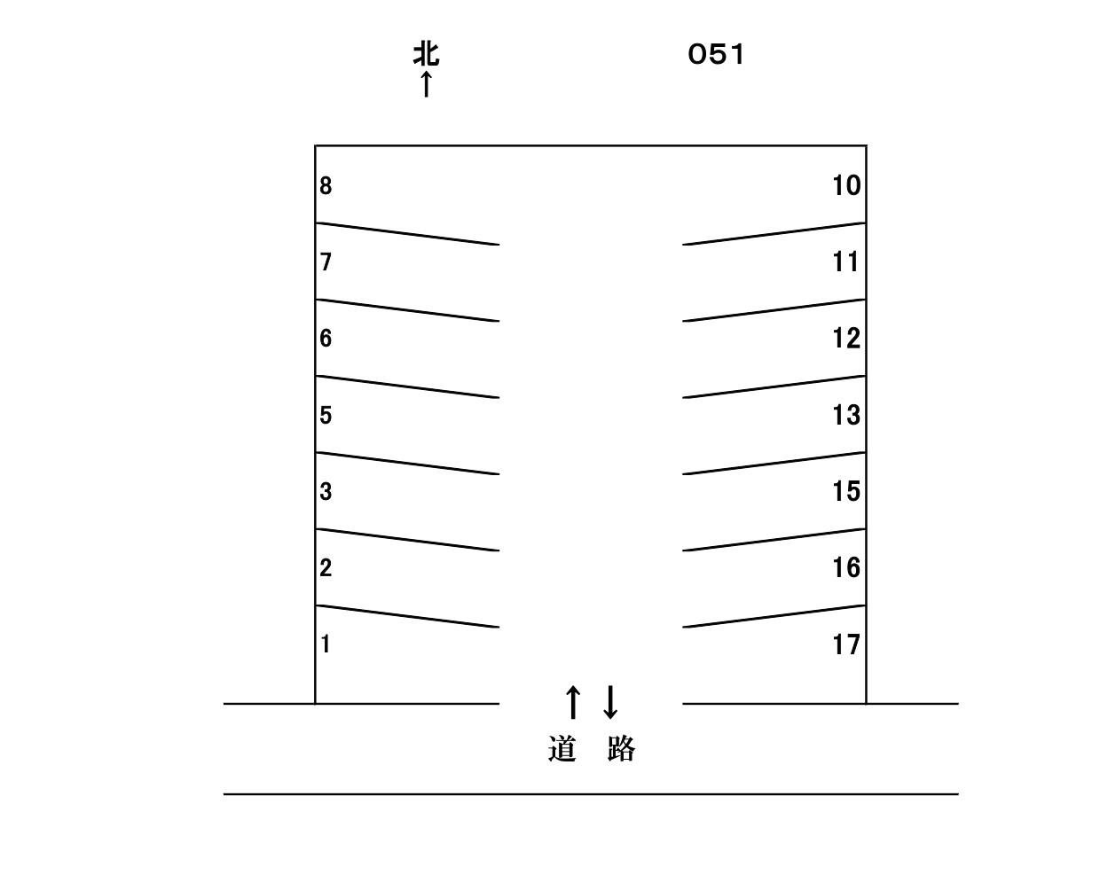岩倉-51の駐車配置図