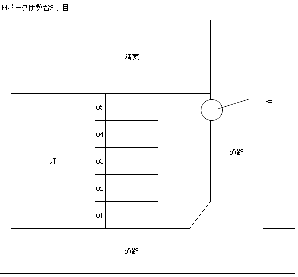Mパーク伊敷台3丁目の駐車配置図