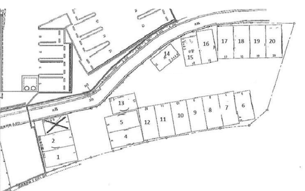 鴨江二丁目伊達様モータープールの駐車配置図