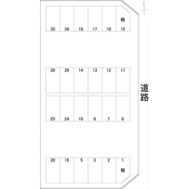 泉が丘M駐車場の駐車配置図