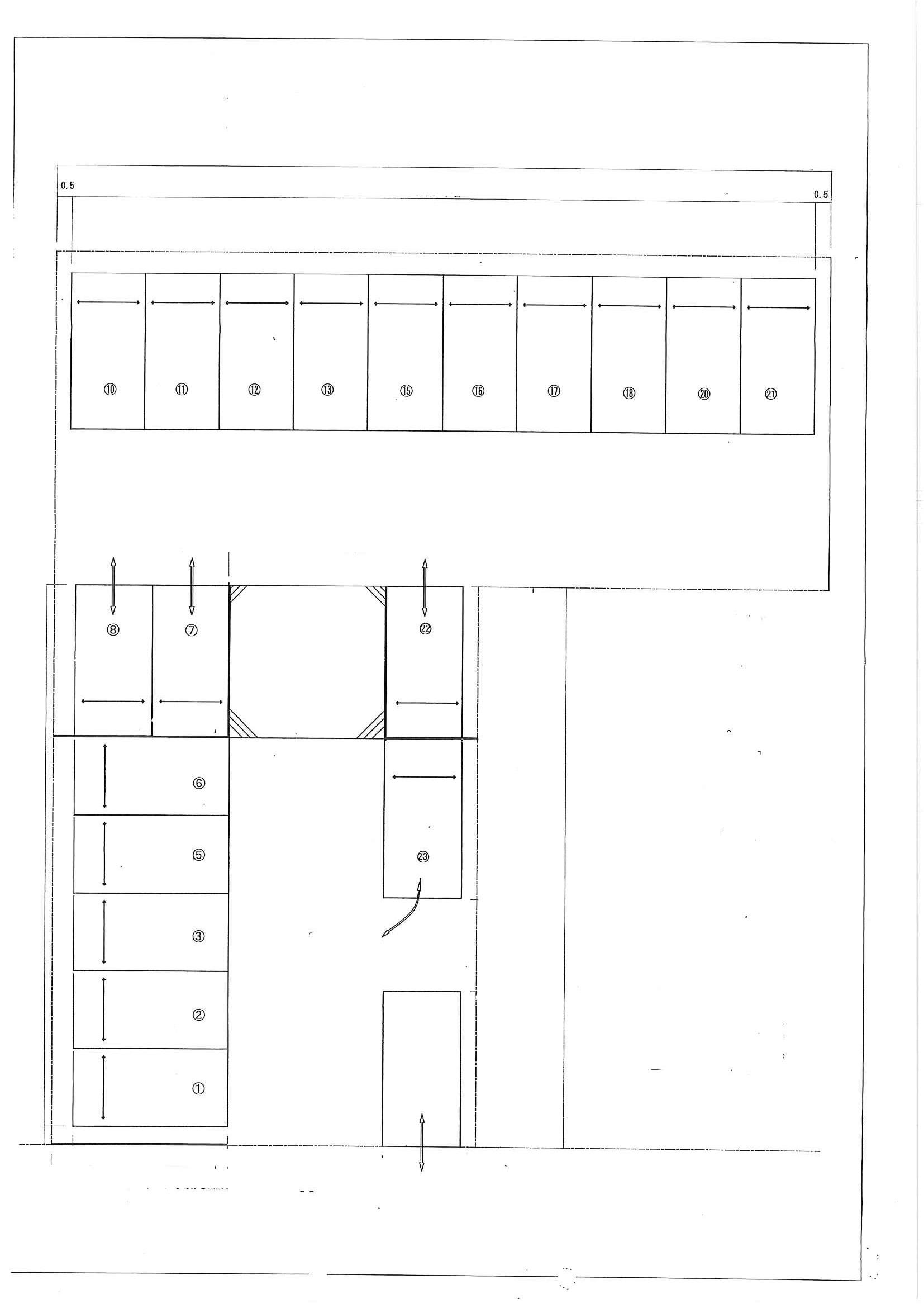 中島137駐車場の駐車配置図