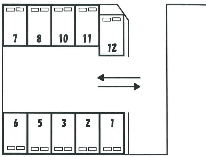 ニコー駐車場の駐車配置図