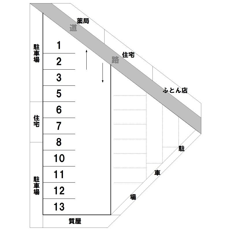 藤本第1駐車場の駐車配置図