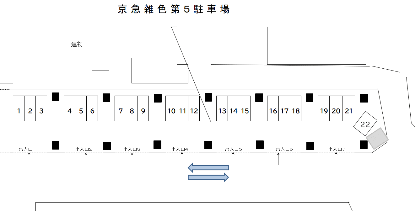 京急雑色第5の駐車配置図