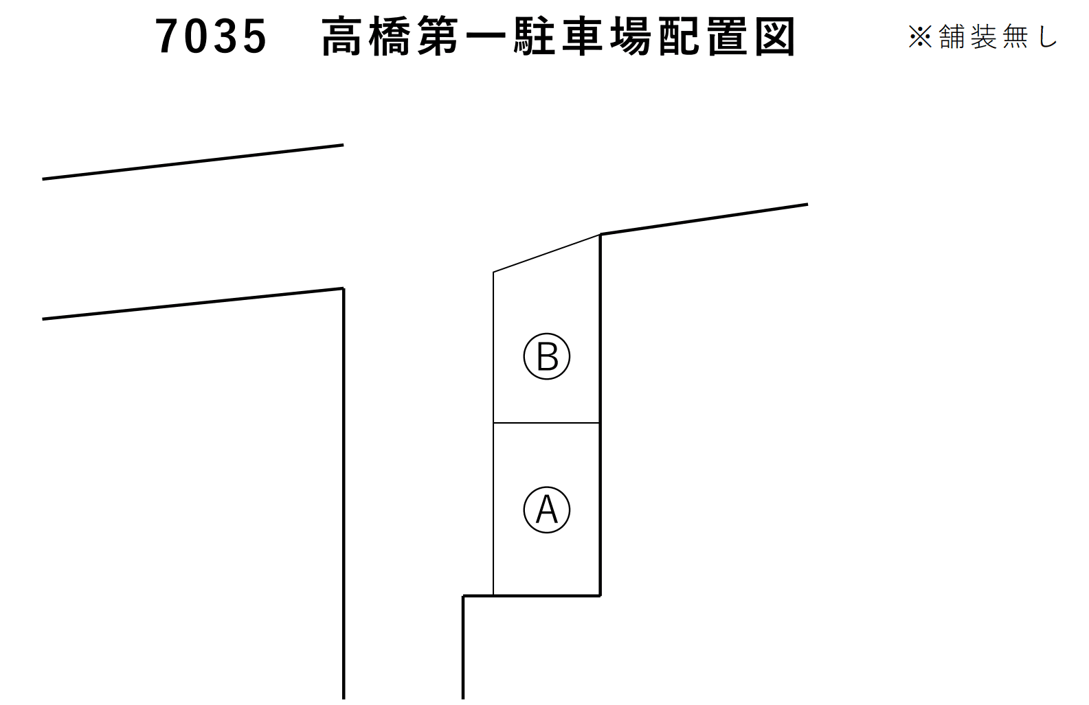 高橋第一駐車場の駐車配置図