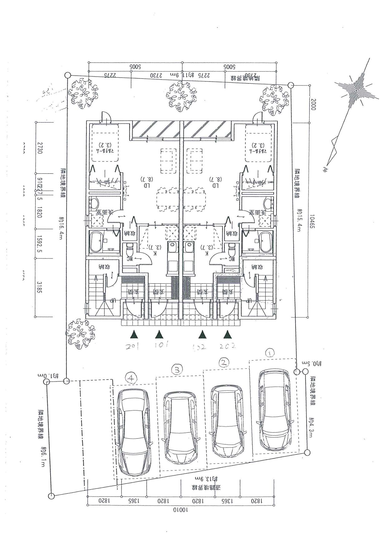 SUNPALACE結の駐車配置図