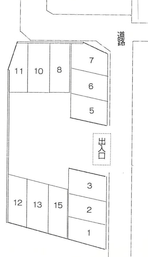 トシマヤ駐車場の駐車配置図