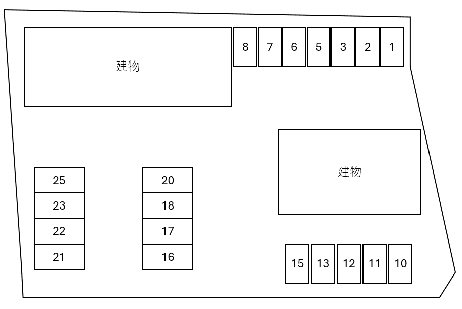 アズール A・B別駐車場の駐車配置図