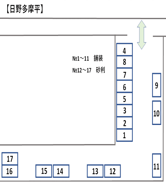 日野多摩平駐車場の駐車配置図