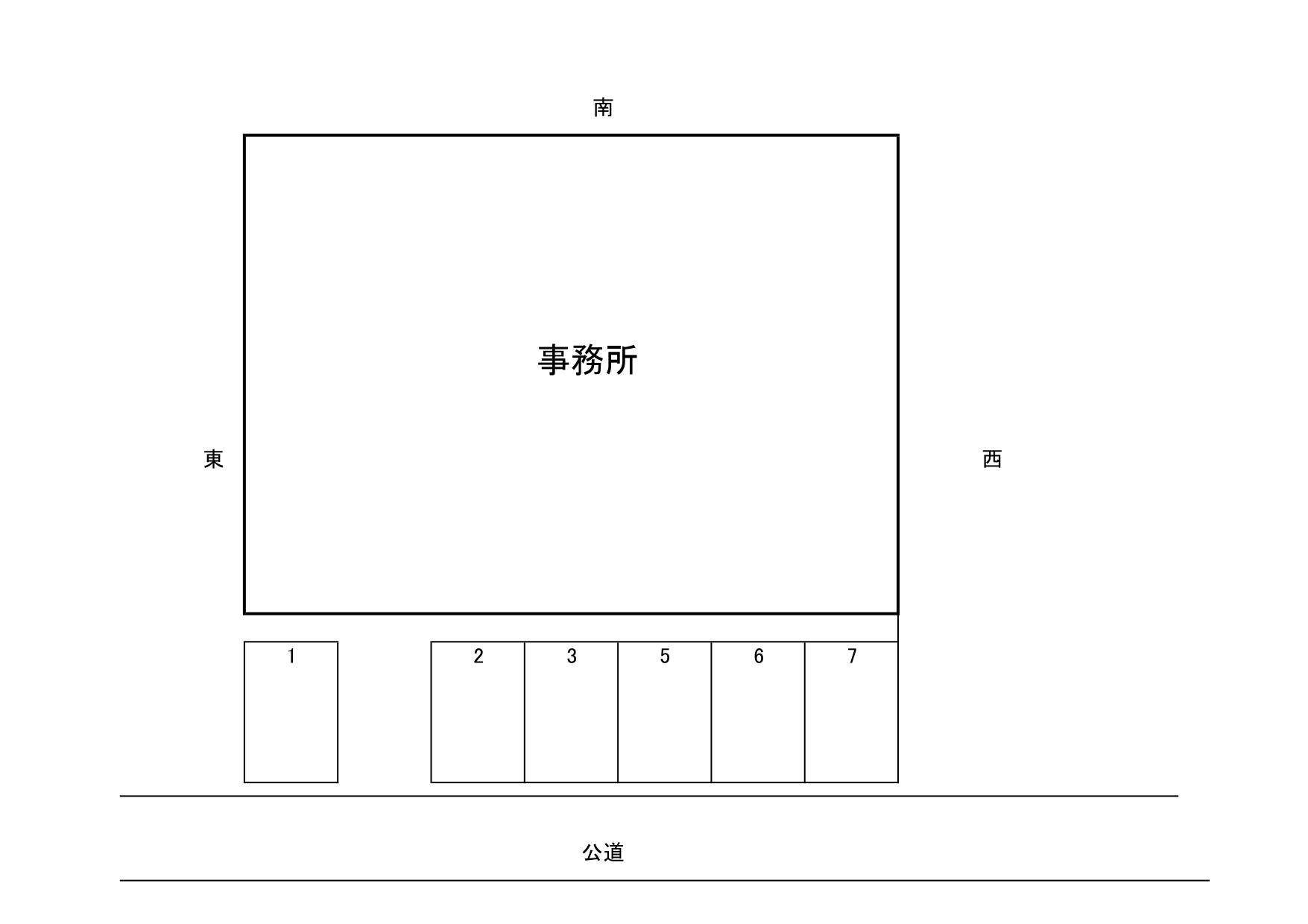 坪井駐車場(高畑4丁目)の駐車配置図
