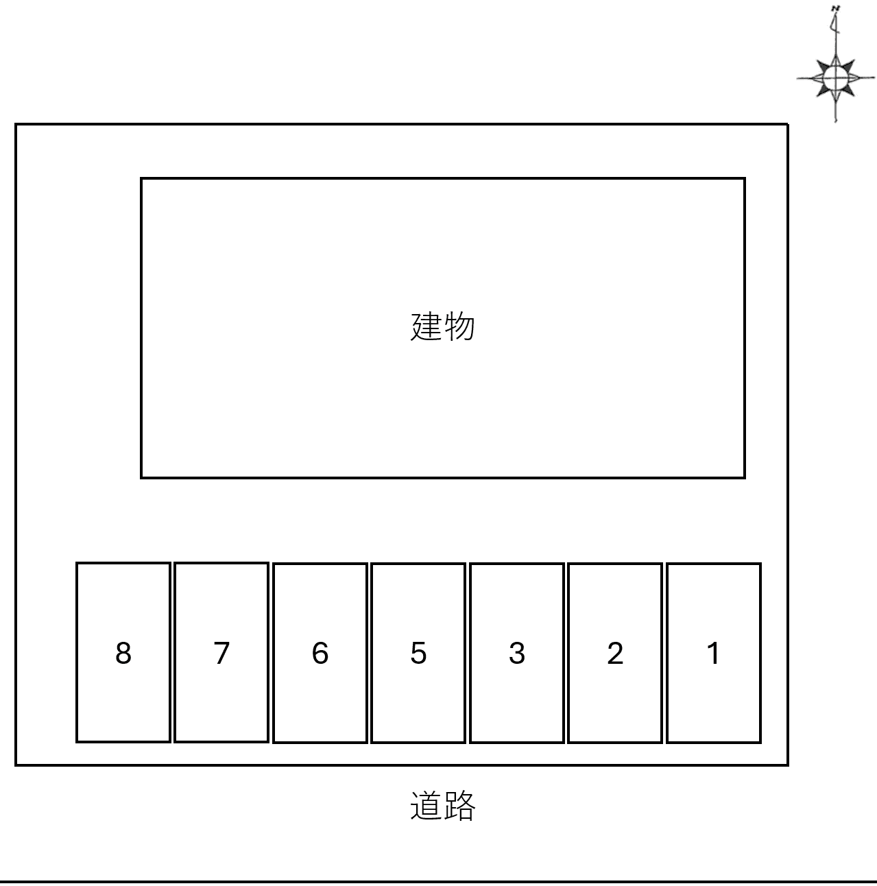 フォーリア真岡の駐車配置図