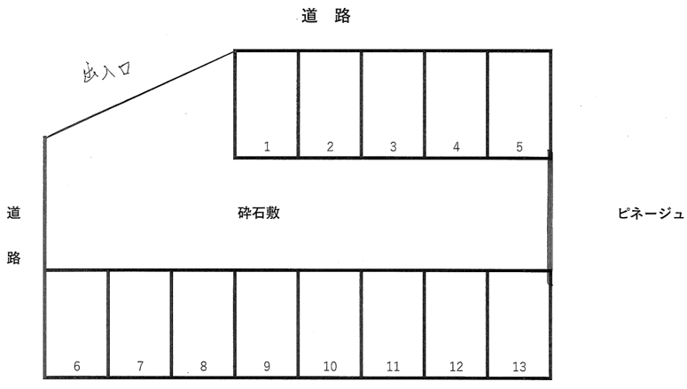 小林駐車場の駐車配置図