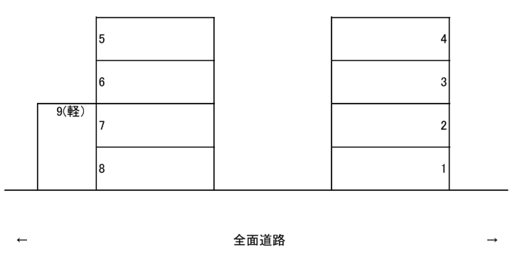 エムズパーキングの駐車配置図