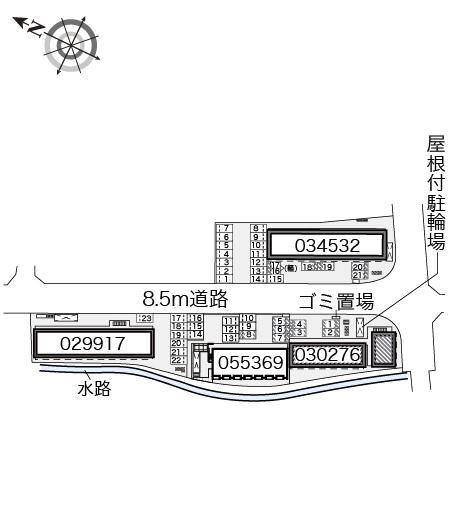 大田南館(30276) 敷地外駐車場の駐車配置図