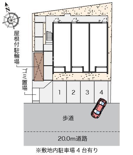 クレイノ猪の坂(58857)の駐車配置図