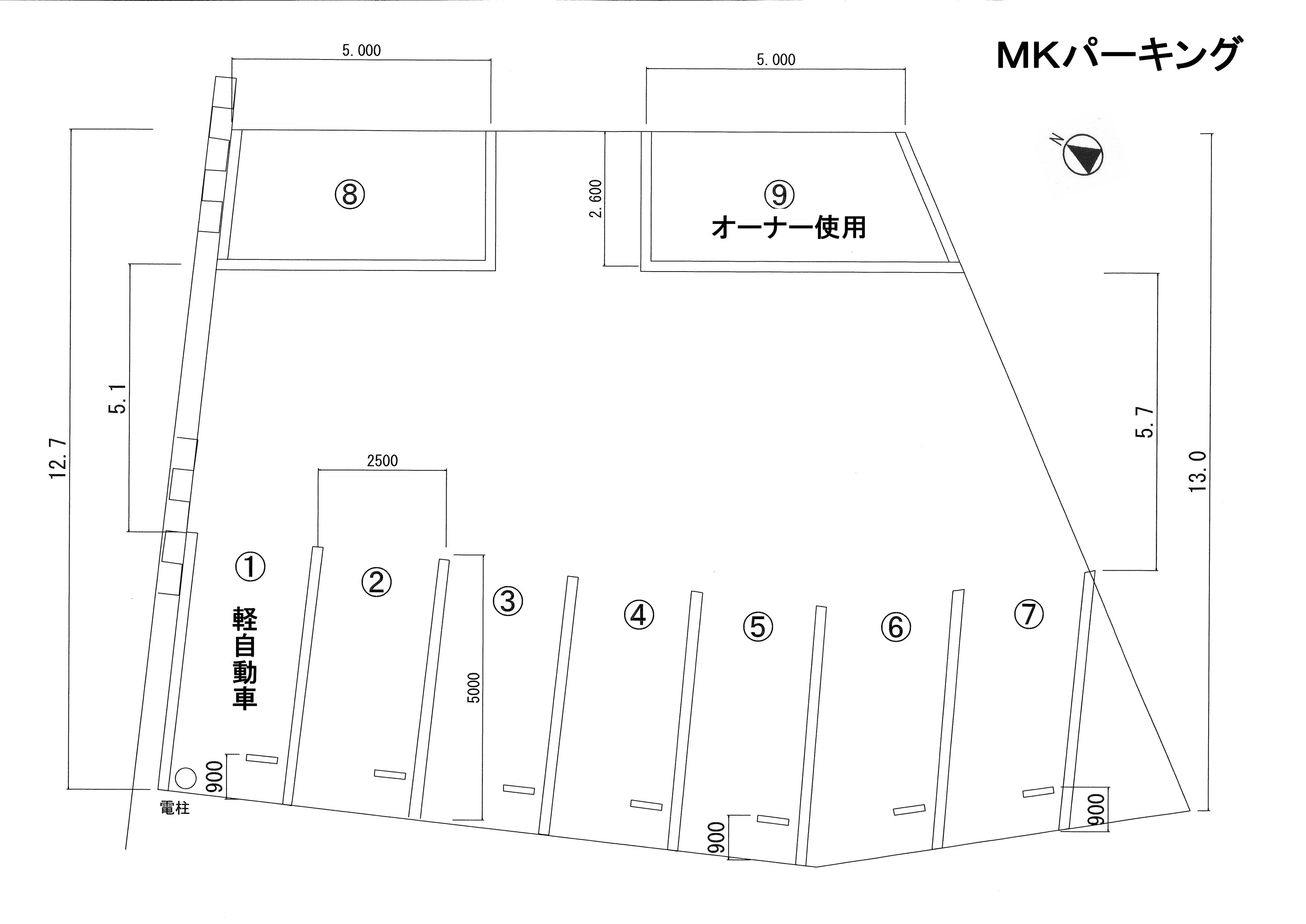 MKパーキングの駐車配置図
