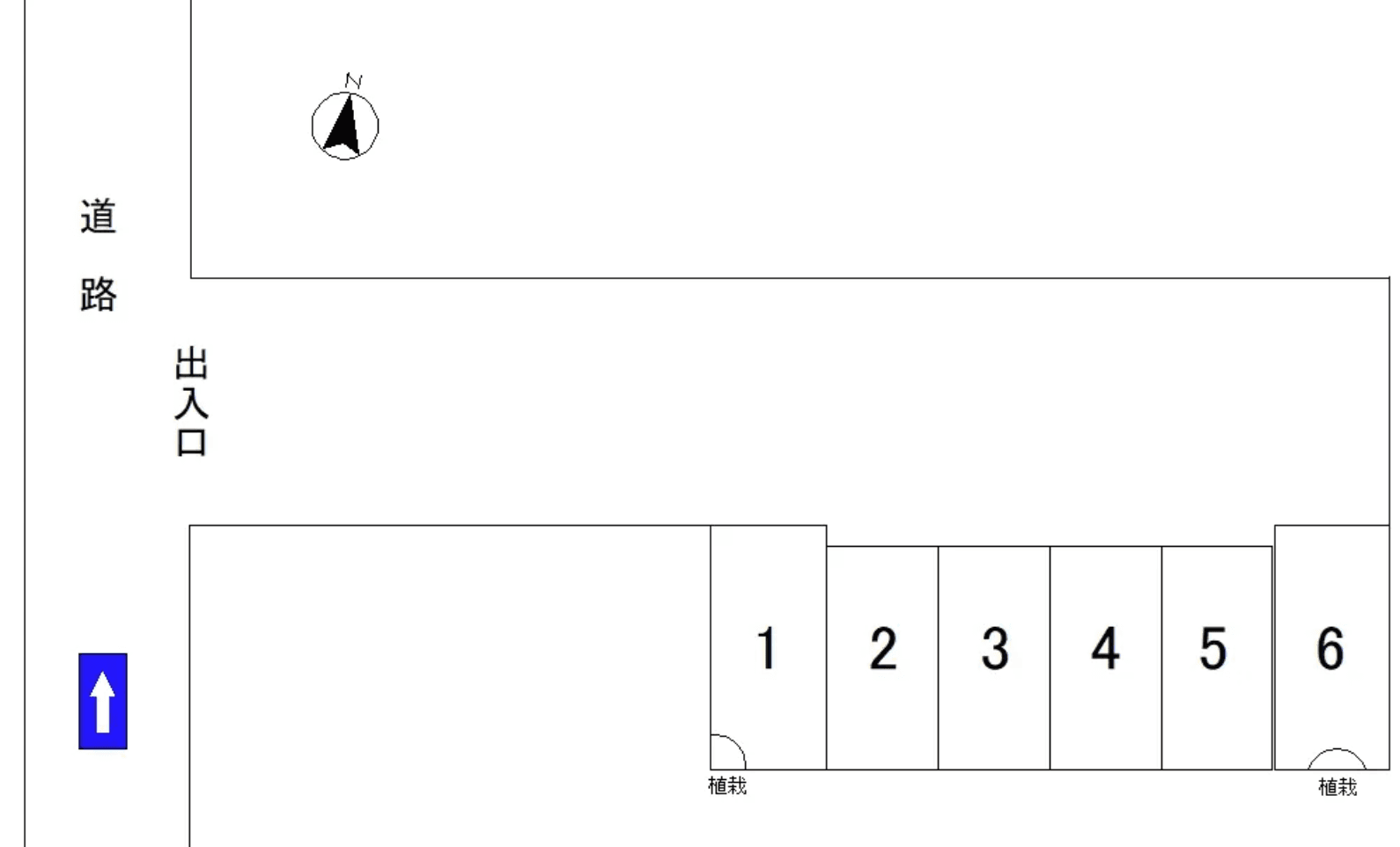 江南東月極駐車場の駐車配置図