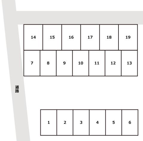 舞鶴町2丁目月極駐車場の駐車配置図