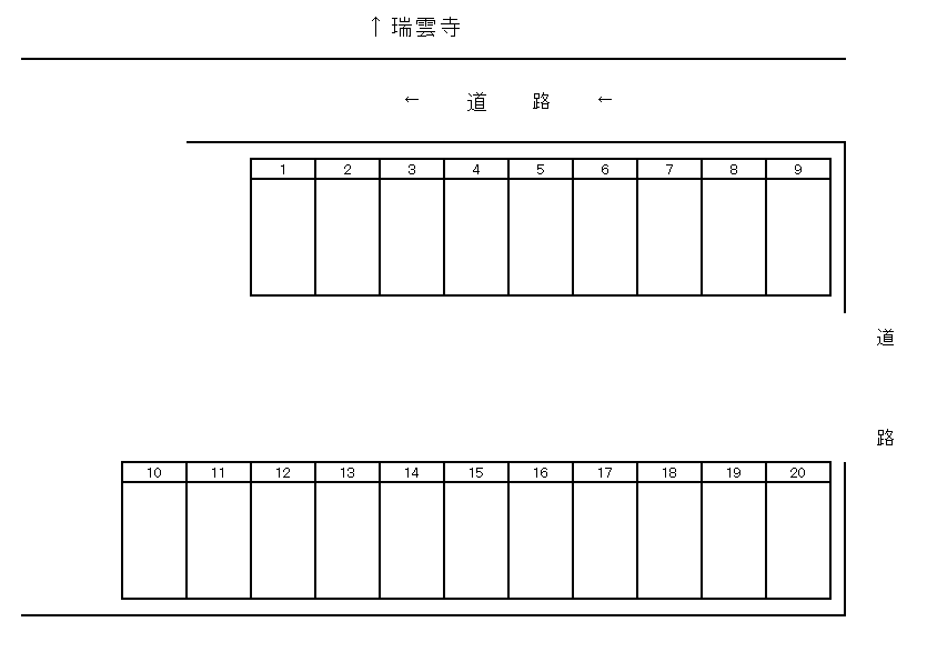 佐藤2丁目駐車場の駐車配置図