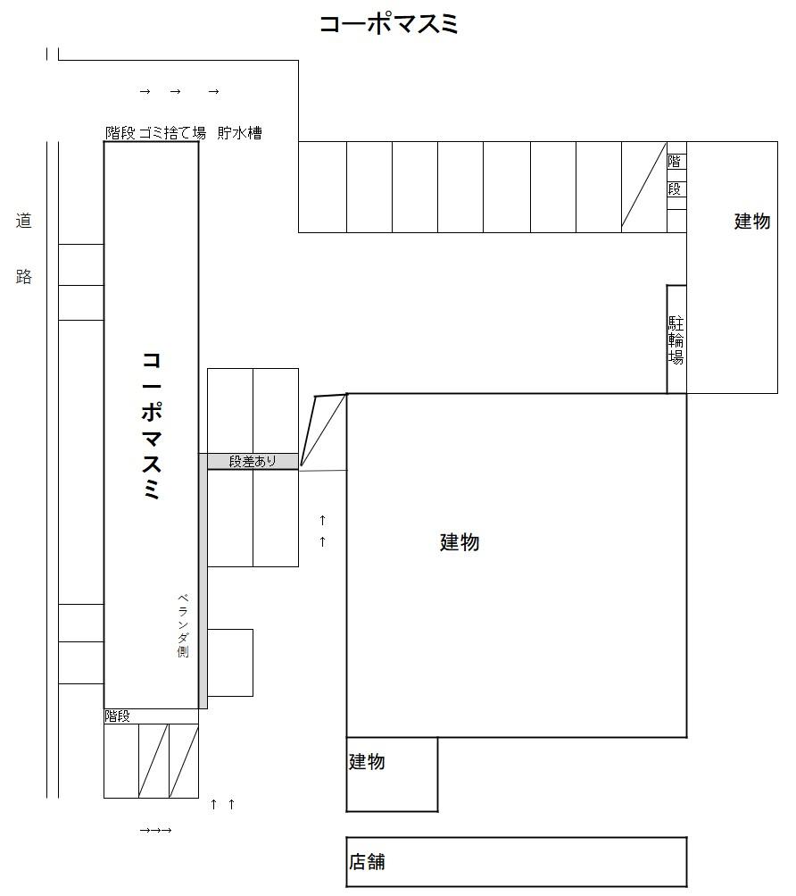 コーポマスミの駐車配置図