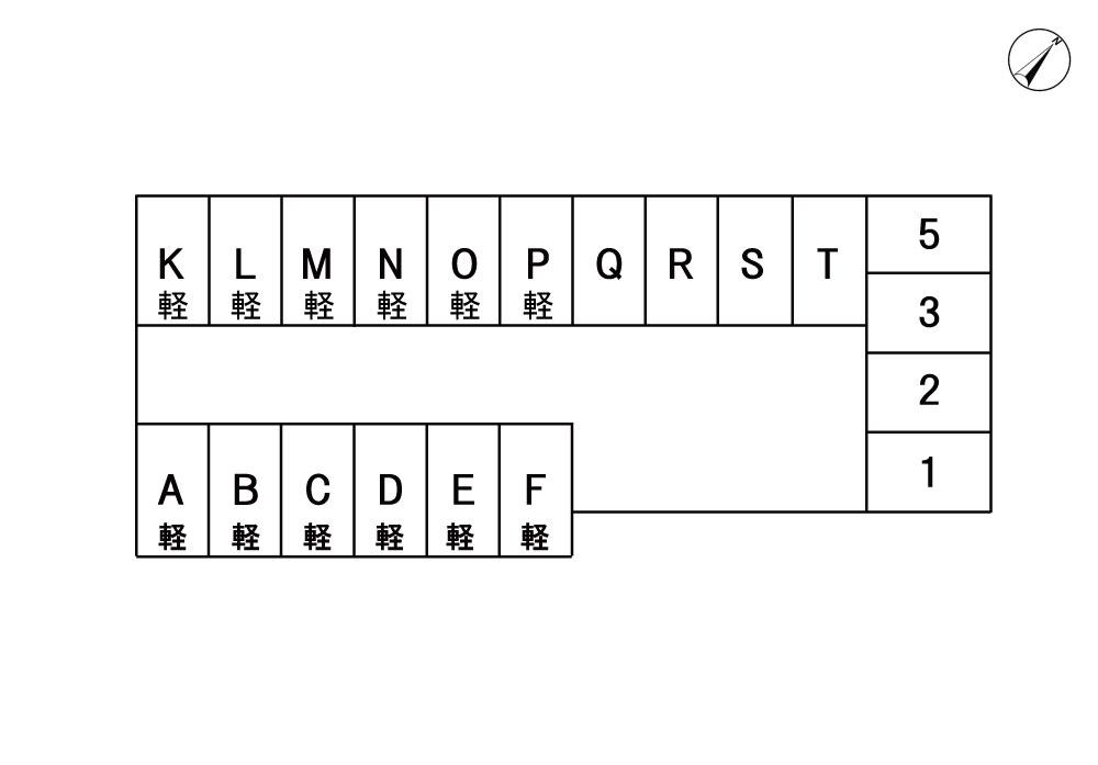 牛島本町1丁目月極駐車場(置塩)の駐車配置図