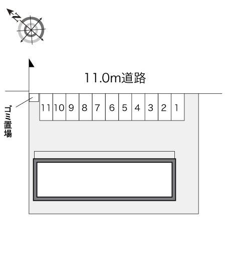 北の蔵(22512)の駐車配置図