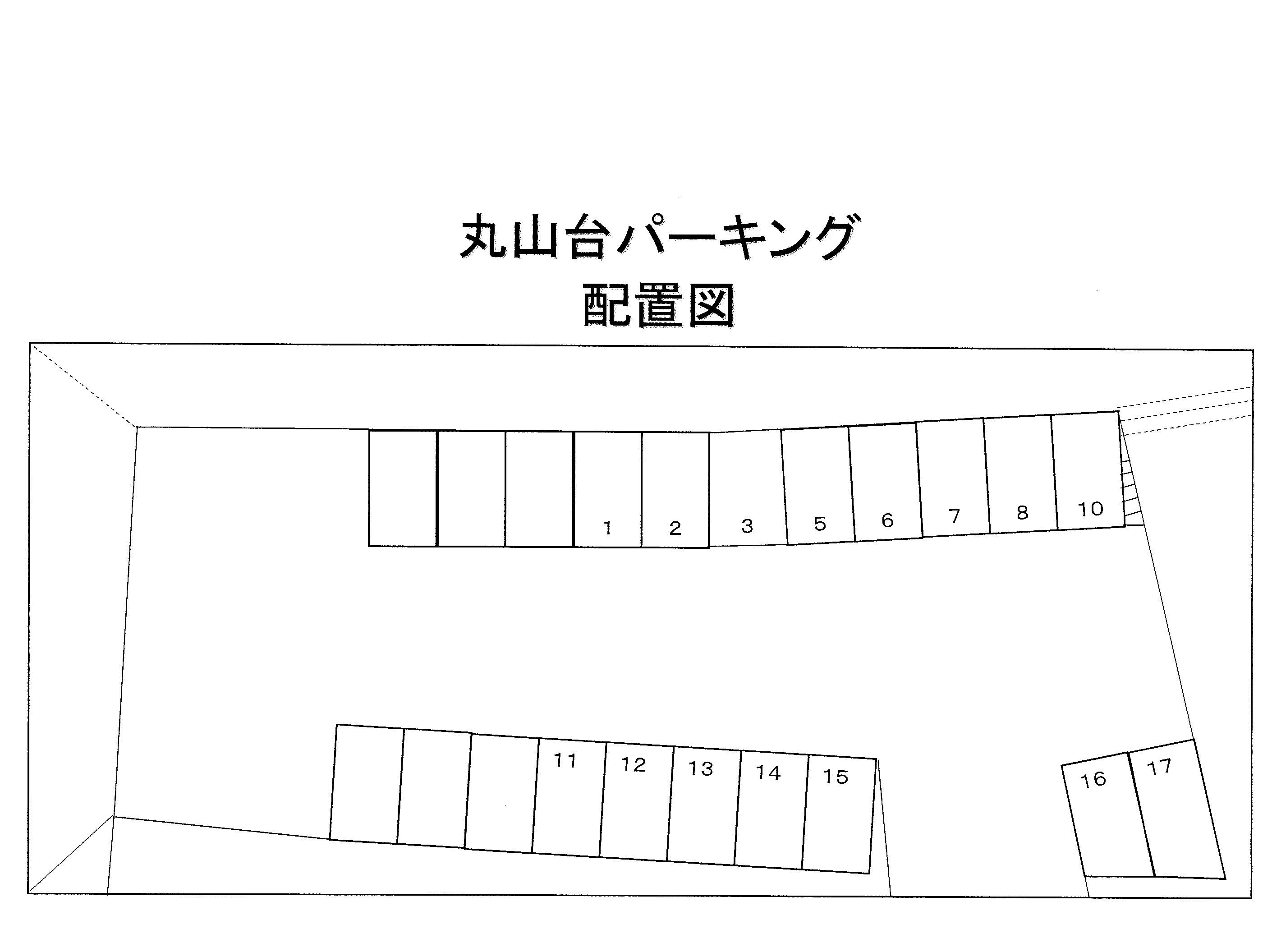 丸山台パーキングの駐車配置図