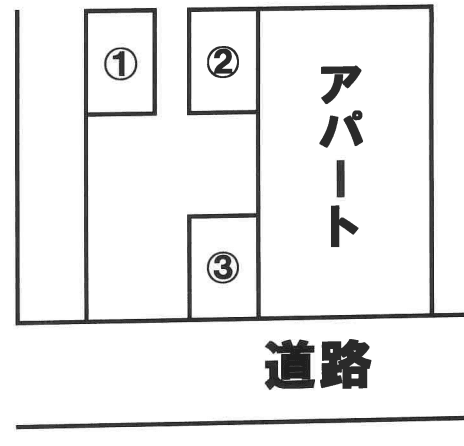 坂下3-13駐車場の駐車配置図