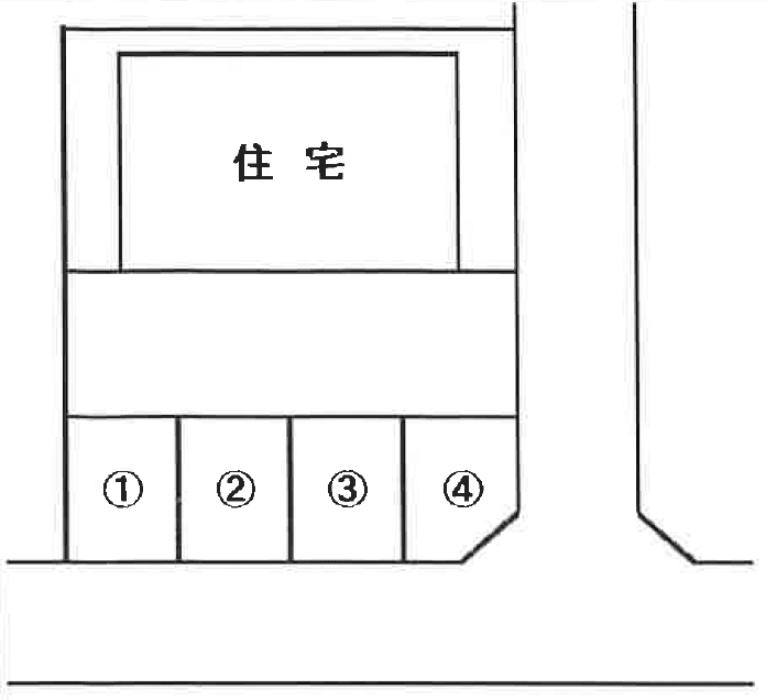 西青山三丁目千葉月極駐車場の駐車配置図