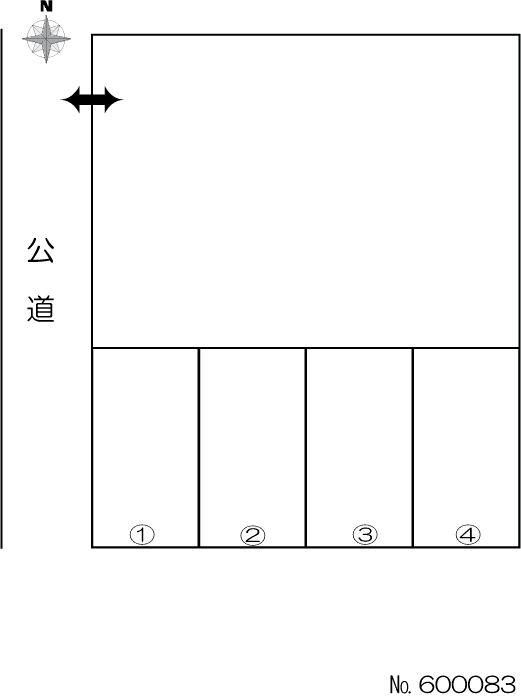 白鳳町二丁目(齋塲)駐車場の駐車配置図