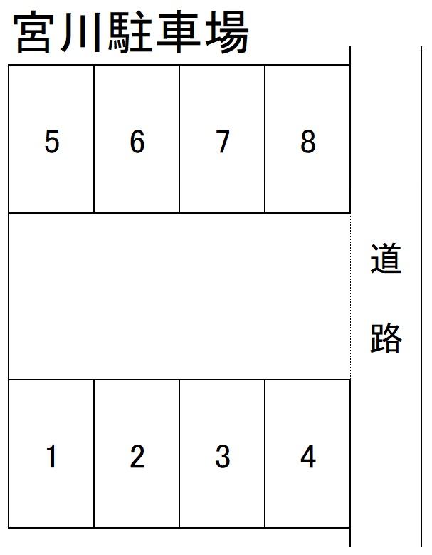宮川駐車場の駐車配置図