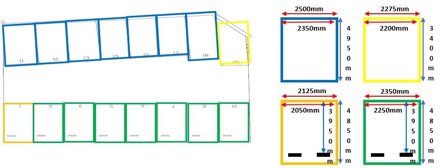 北安江4丁目Hパーキングの駐車配置図