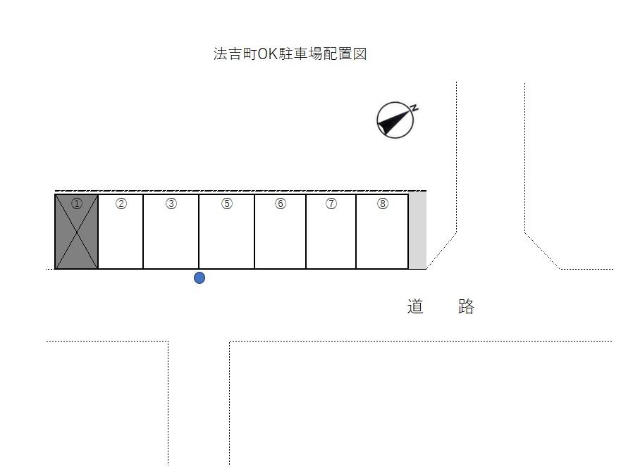 法吉町OK駐車場の駐車配置図