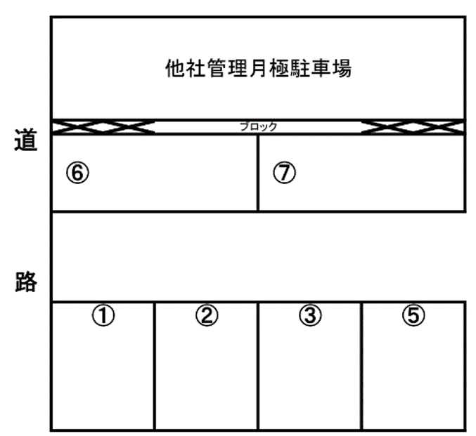 有田第2パーキングの駐車配置図