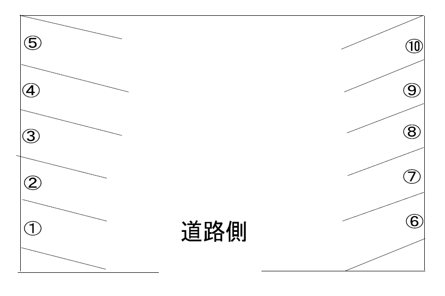 棚原 良弘氏 駐車場の駐車配置図