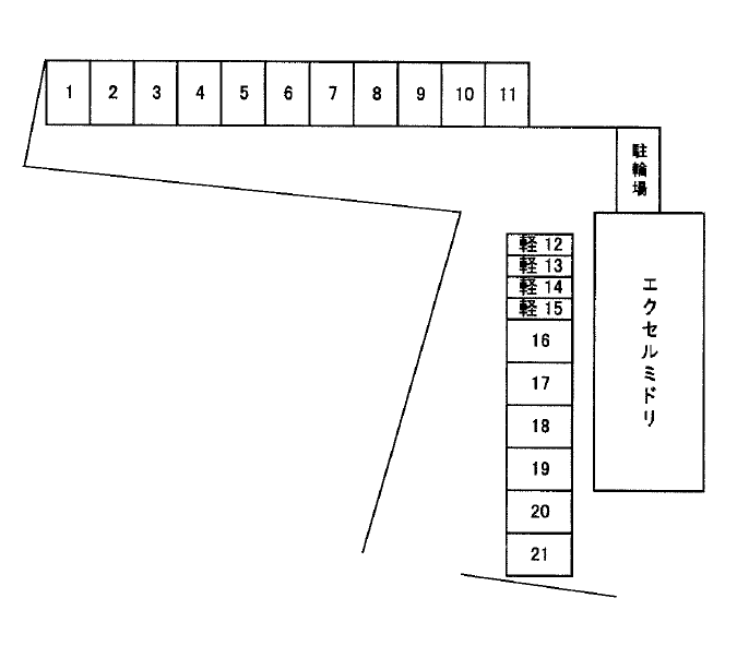 エクセルミドリの駐車配置図
