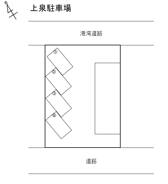 上泉駐車場の駐車配置図