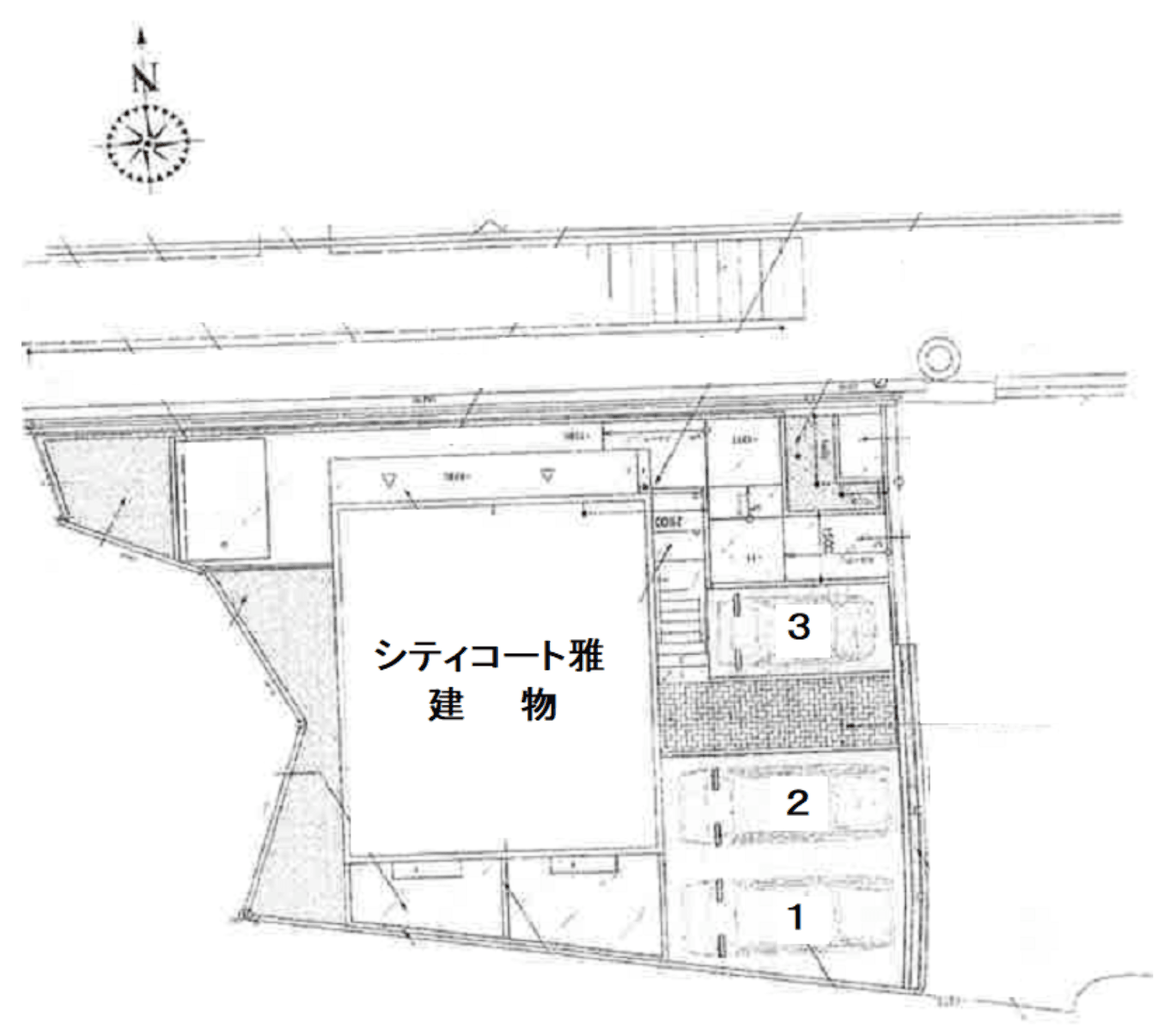 シティーコート雅の駐車配置図