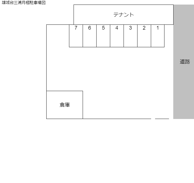 雄城台(三浦)駐車場の駐車配置図