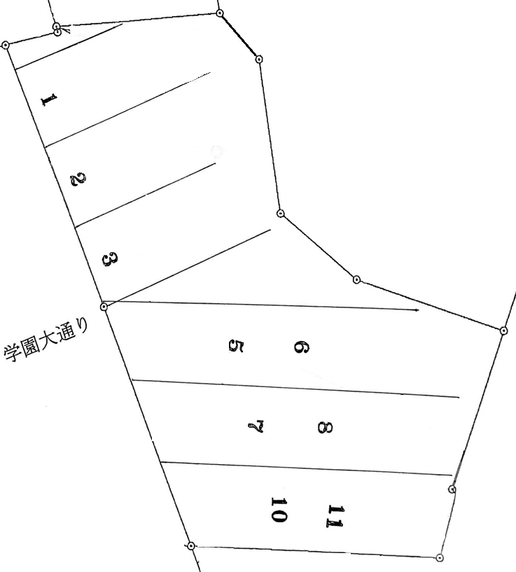 パーキング学園大通りの駐車配置図