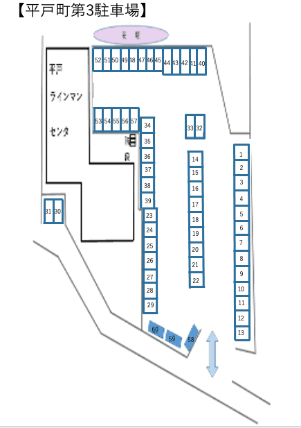 平戸町3駐車場の駐車配置図