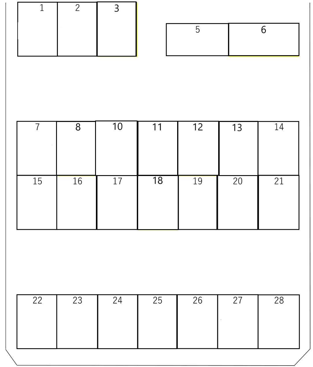 通2-8-3駐車場の駐車配置図