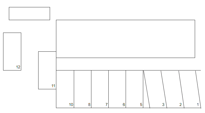 ドミールKの駐車配置図