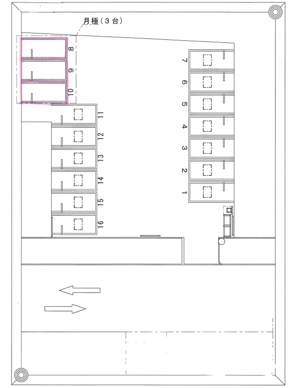クレスト湯里の駐車配置図