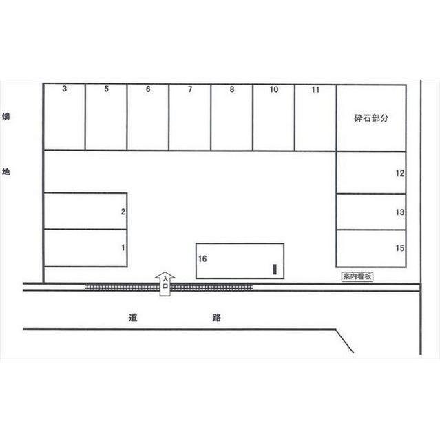 中川第2月極駐車場の駐車配置図