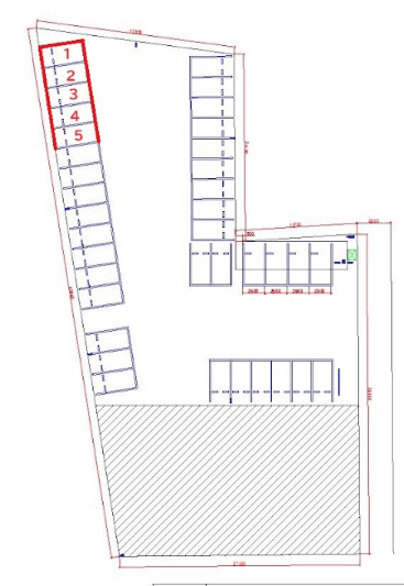 杉戸高野台駅前の駐車配置図