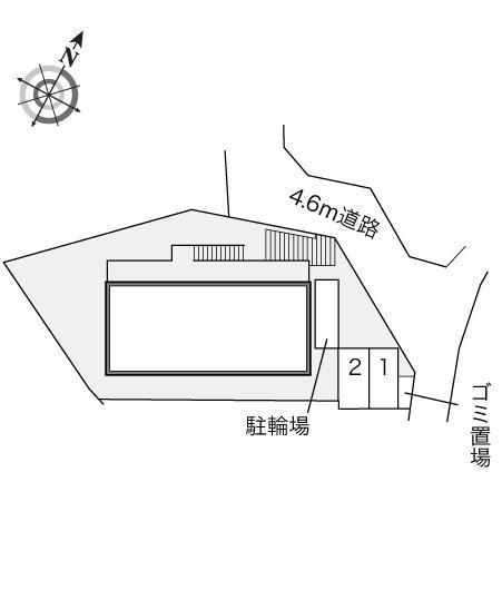 パレス千里B(17584)の駐車配置図