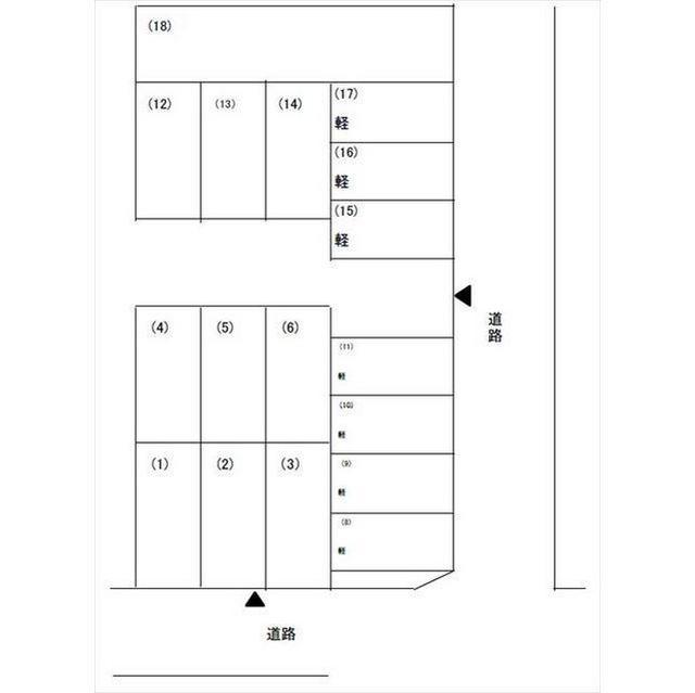 中村町駐車場の駐車配置図