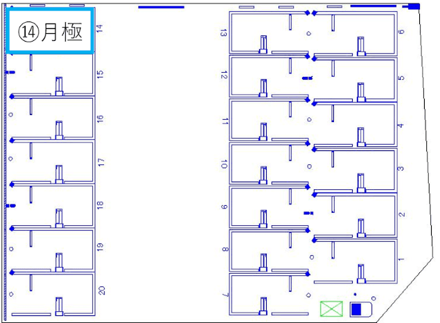 浜松東第1の駐車配置図